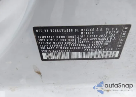 2019 Volkswagen Jetta 1.4T Sel from USA, damaged, VIN 3VWE57BU0KM111211